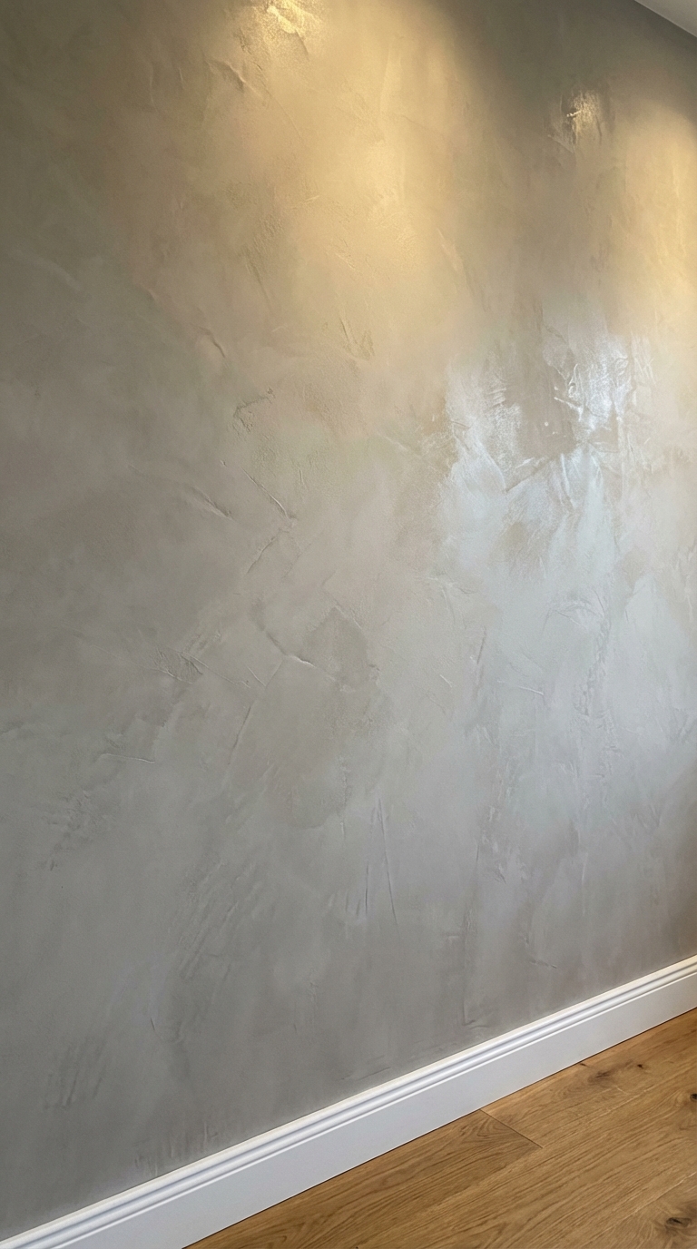 Kreative Wandgestaltung mit Spachteltechnik — Malerfachbetrieb Berg im Bahnhof Kastellaun